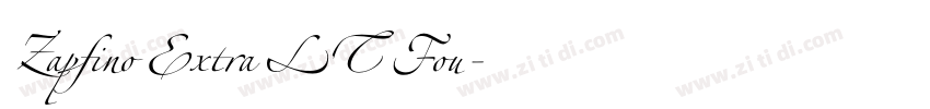 Zapfino Extra LT Fou字体转换
